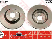 Disc frana DF1437 TRW pentru Toyota 86 Toyota Gt