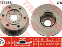 Disc frana DF1726S TRW pentru Alfa romeo Ar Iveco Daily