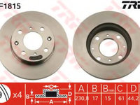 Disc frana DF1815 TRW pentru Rover 200 Honda Ballade Honda Civic Honda Crx Honda Insight Honda Integra