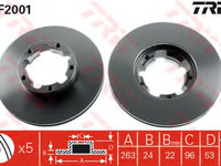 Disc frana DF2001 TRW pentru Nissan Trade