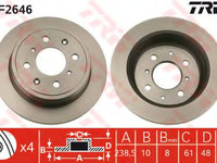 Disc frana DF2646 TRW pentru Rover Streetwise Rover 200 Rover Cabriolet Rover 400 Honda Ballade Honda Civic Honda Accord Honda Crx Honda Prelude Honda Concerto Nissan Almera Nissan Pulsar Rover 25 Rover 45