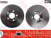 Disc frana DF2650 TRW pentru Audi 100 Audi 500 Audi A6 Audi A4