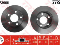 Disc frana DF2666 TRW pentru Audi 100 Audi 500 Audi 200 Audi A8