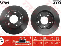 Disc frana DF2704 TRW pentru Mazda Mx-6 Mazda 626 Mazda Capella Mazda Telstar Mazda Eunos Mazda Xedos Mazda Premacy Mazda 323 Mazda Etude Mazda Familia