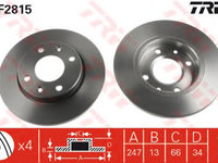 Disc frana DF2815 TRW pentru Peugeot 306 CitroEn Xsara Peugeot 206 Peugeot 206