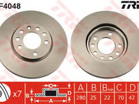 Disc frana DF4048 TRW pentru Ford Capri Opel Astra Opel Zafira