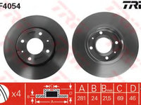 Disc frana DF4054 TRW pentru Mitsubishi Carisma Volvo S40 Volvo V40