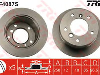 Disc frana DF4087S TRW pentru Mercedes-benz G-class Mercedes-benz Sprinter Vw Lt