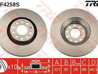 Disc frana DF4258S TRW pentru Audi A6 Audi A4 Audi Allroad