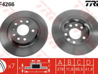 Disc frana DF4266 TRW pentru Fiat Croma Opel Vectra Opel Signum