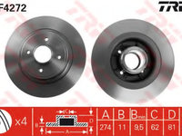 Disc frana DF4272 TRW pentru Renault Megane Renault ScEnic