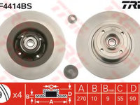 Disc frana DF4414BS TRW pentru Renault Megane Renault ScEnic Renault Grand