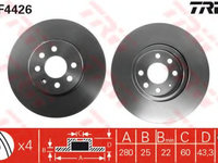 Disc frana DF4426 TRW pentru Opel Astra Opel Combo