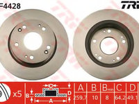 Disc frana DF4428 TRW pentru Honda Accord