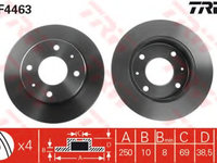 Disc frana DF4463 TRW pentru Mitsubishi Colt Mitsubishi Mirage