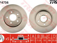 Disc frana DF4756 TRW pentru Audi A4 Seat Exeo