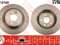 Disc frana DF4766 TRW pentru Ford Mondeo Ford Galaxy Ford S-max Land rover Range rover Ford Focus Ford Kuga