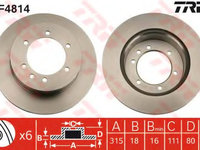 Disc frana DF4814 TRW pentru Nissan Patrol