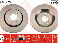 Disc frana DF4857S TRW pentru Honda Cr-v Honda Crosstour