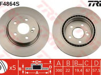 Disc frana DF4864S TRW pentru Mercedes-benz C-class Mercedes-benz E-class