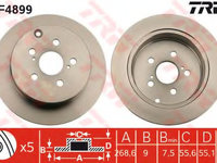 Disc frana DF4899 TRW pentru Toyota Celica Toyota Prius