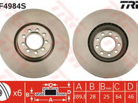 Disc frana DF4984S TRW pentru Iveco Daily