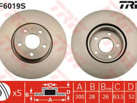 Disc frana DF6019S TRW pentru Ford Mondeo