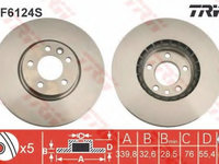 Disc frana DF6124S TRW pentru Vw Passat 2010 2011 2012 2013 2014