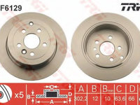 Disc frana DF6129 TRW pentru Land rover Freelander Land rover Lr2