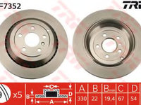 Disc frana DF7352 TRW pentru Mercedes-benz R-class Mercedes-benz Gl-class Mercedes-benz M-class