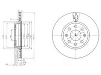 Disc frana DP1010 11 0484 DR VE pentru Honda Prelude Fiat Punto Opel Corsa