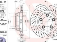 Disc frana Dreapta PORSCHE 911, 911 TARGA 3.4 12.11-