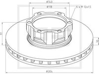 Disc frana fata (01665000A PETERS ENNEPETAL) MERCEDES-BENZ