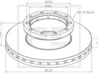 Disc frana fata (05610300A PETERS ENNEPETAL)