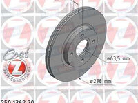 Disc frana fata dreapta si stanga FORD B-MAX FIESTA VI TOURNEO COURIER TRANSIT COURIER 1.0-1.6 d 06.08- ZIMMERMANN 250.1362.20 cod OE 1751584 , 1833867