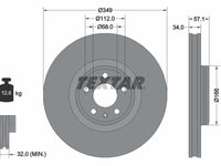 DISC FRANA Fata Dreapta/Stanga AUDI A4 B9 (8W2, 8WC) TEXTAR 92289305 2016 2017 2018 2019