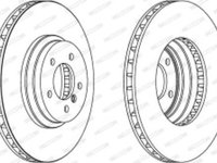 Disc frana Fata Dreapta/Stanga BENTLEY ARNAGE, BMW 3 (E90), 3 (E91), 3 (E92), 3 (E93), X1 (E84) 3.0/3.0 d/6.8 02.02-12.13