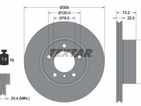 DISC FRANA Fata Dreapta/Stanga BMW 4 Coupe (F32, F82) TEXTAR 92238505 2013 2014 2015 2016 2017 2018 2019 2020