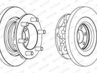 Disc frana fata Dreapta/Stanga (cu pivot de fixare a rotii) IVECO DAILY I DAILY II DAILY III 2.3D-3.0 d 01.85-07.07