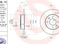 Disc frana Fata Dreapta/Stanga DACIA 1310, LOGAN, LOGAN EXPRESS, LOGAN MCV, NOVA, PICK UP, SANDERO, SANDERO II, RENAULT 11, 19 I, 19 I CHAMADE, 19 II 1.0-Electric 09.81-