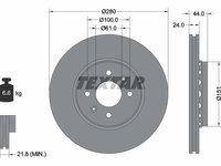 DISC FRANA Fata Dreapta/Stanga DACIA LODGY (JS_) TEXTAR 92254603 2012