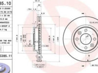 Disc frana Fata Dreapta/Stanga DACIA LOGAN II, LOGAN MCV II, SANDERO II, RENAULT CLIO IV, CLIO V, LOGAN I, LOGAN/STEPWAY II, SANDERO/STEPWAY II, TWINGO III 0.9-Electric 06.11-