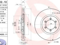 Disc frana Fata Dreapta/Stanga DAEWOO REXTON, SSANGYONG REXTON / REXTON II 2.3-3.2 04.02-