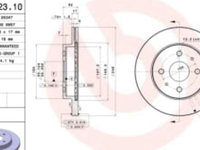 Disc frana Fata Dreapta/Stanga DAIHATSU COPEN, CUORE VII, SIRION, YRV, SUBARU JUSTY IV 0.7/1.0/1.3 07.02-