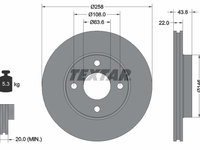 DISC FRANA Fata Dreapta/Stanga FORD FIESTA Box Body/MPV (J5_, J3_) TEXTAR 92096203 1996 1997 1998 1999 2000 2001 2002 2003