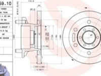 Disc frana Fata Dreapta/Stanga IVECO DAILY II, DAILY III 2.3D-3.0 d 01.89-07.07