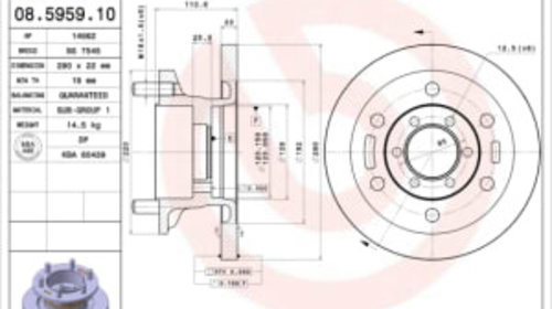 Disc frana Fata Dreapta/Stanga IVECO DAILY II