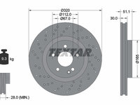 DISC FRANA Fata Dreapta/Stanga MERCEDES-BENZ A-CLASS (W176) TEXTAR 92262105 2012 2013 2014 2015 2016 2017 2018