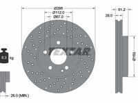 DISC FRANA Fata Dreapta/Stanga MERCEDES-BENZ CLA Coupe (C117) TEXTAR 92257505 2013 2014 2015 2016 2017 2018 2019