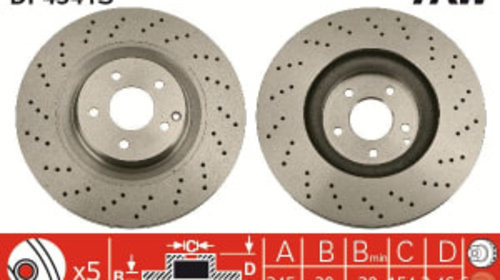 Disc frana Fata Dreapta/Stanga MERCEDES C (CL